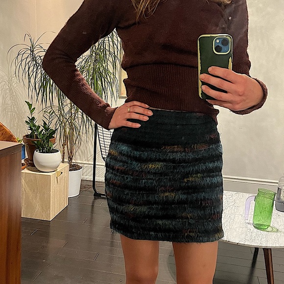 Fuzzy Mini Skirt - Picture 2 of 5